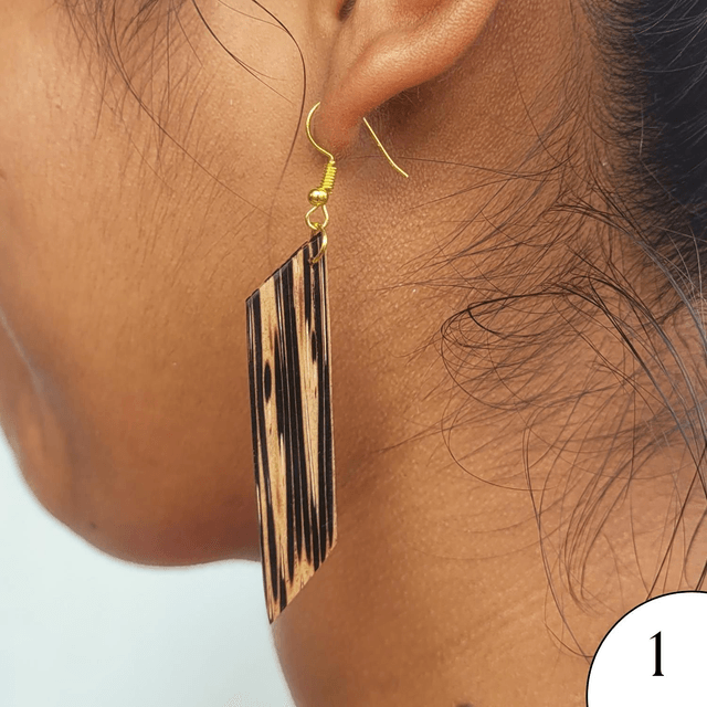 Boucles d’oreilles en bois précieux