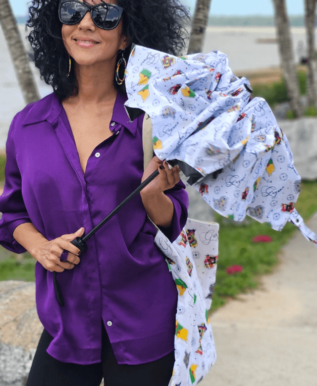 Parapluie pliant  peuples de Guyane ouverture et fermeture automatique